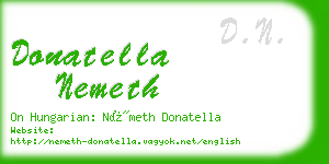 donatella nemeth business card